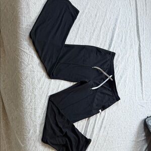 Vuori Black Lounge Pants with White Drawstring
